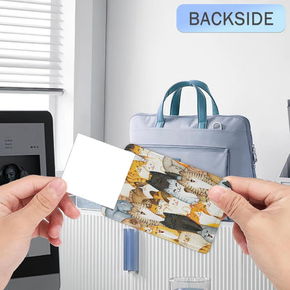 Cartoon Cats Luggage Tags,2 Pack Luggage Tag,Leather Privacy Cover ID Label with Stainless Steel Loop for Women Men Kids Girls Travel