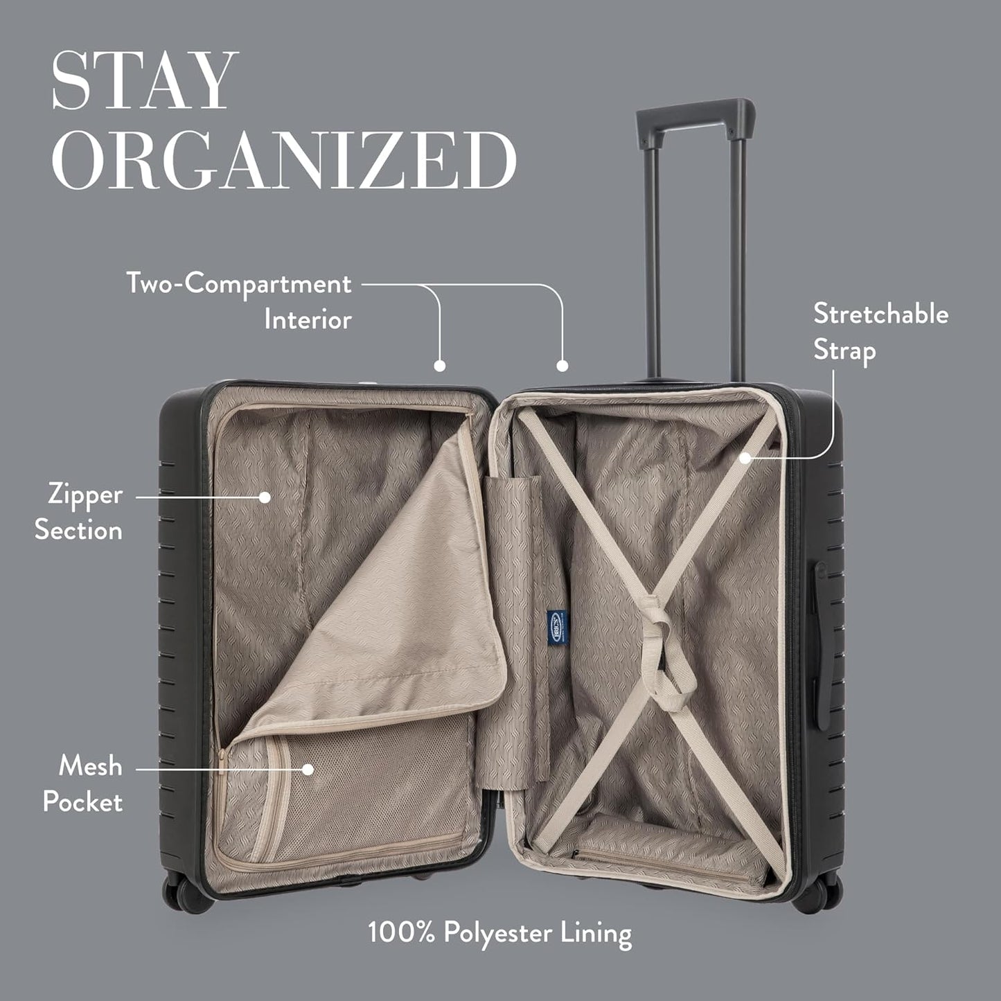 Bric's 28" Expandable Spinner Suitcase - Travel Luggage with TSA-Approved Lock and Hard Shell Exterior - B|Y Ulisse - Black