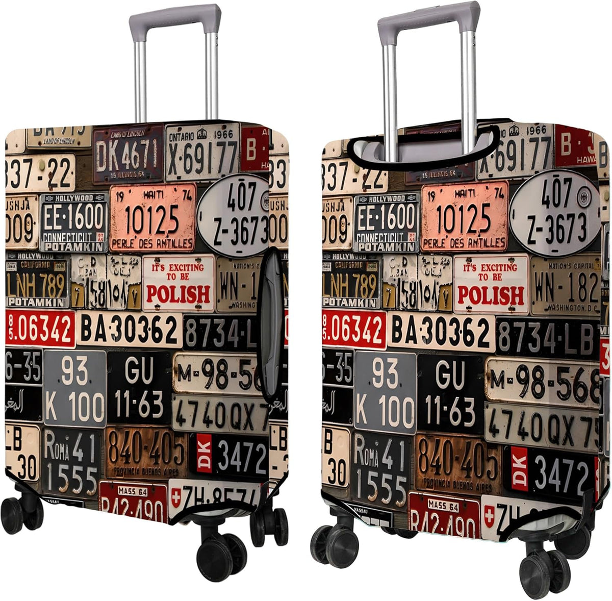 Travel Luggage Cover Suitcase Protector Fits 18-32 Inch Luggage Wheel Covers Patterned Travel Related Items Flower Luggage Protector Elastic Anti-scratch Suitcase Cover M