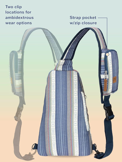 Ocean Pacific Crossbody Sling Bag for Everyday Use, Travel, Work - Casual Daypack for Men Women