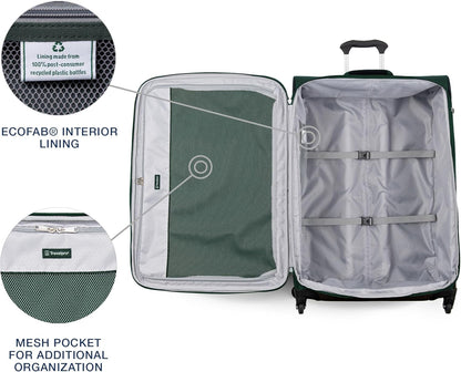 Travelpro Maxlite 5 Softside Expandable Checked Luggage with Spinner Wheels, Lightweight, 29-Inch — Forest Green