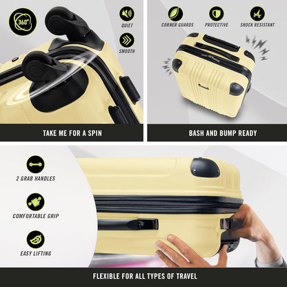 Kenneth Cole REACTION Out of Bounds, Pale Banana, 28-Inch Checked