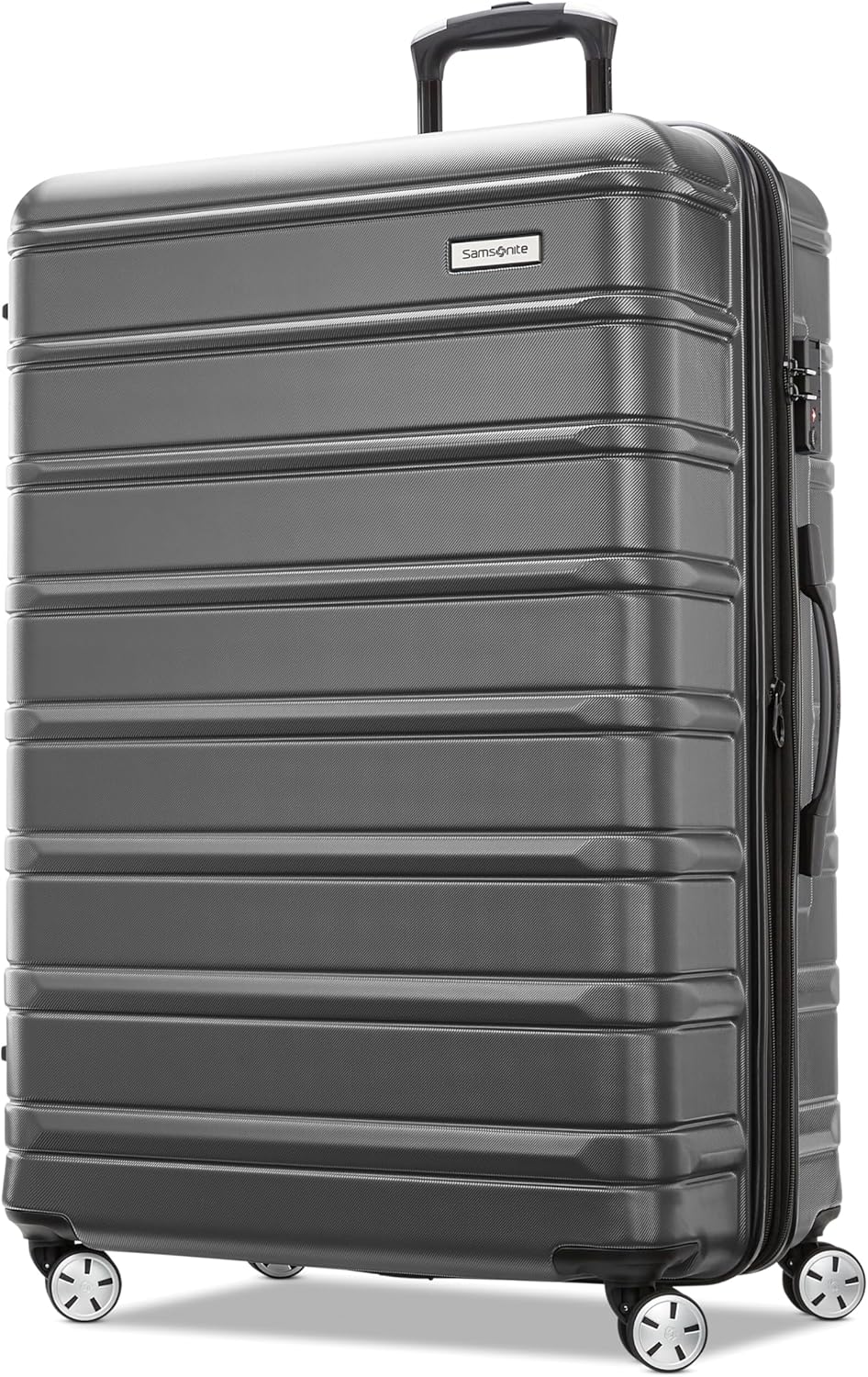 Samsonite Omni 2 Hardside Expandable Luggage with Spinner Wheels, LARGE SPINNER, SOLID CHARCOAL