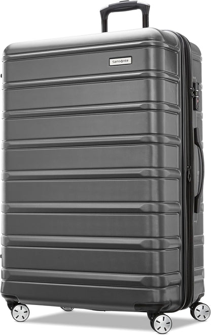 Samsonite Omni 2 Hardside Expandable Luggage with Spinner Wheels, LARGE SPINNER, SOLID CHARCOAL
