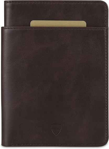 Vaultskin Leather Passport Holder, Slim RFID Blocking Travel Wallet for Men and Women, Fits Passport, Credit Cards, ID, Cash, Passport Cover Ideal Travel Accessories with Gift Box (Kensington)