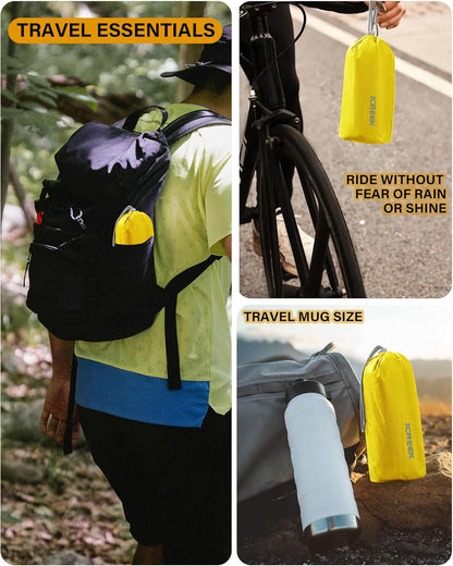 iCreek Hooded Rain Poncho with Pocket Waterproof Lightweight Unisex Raincoat Jacket for Hiking, Camping, Outdoor