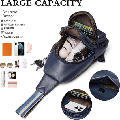 Sling Bag Crossbody Bags for Women Small Cross Body Bag Fanny Packs Chest Sling Purse for Daily Travel Leisure Sport