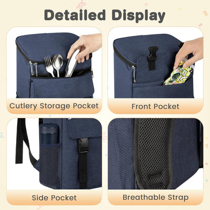Cooler Backpack Soft Insulated Leak Proof 30 Cans Insulated Backpack Cooler Portable Picnic Camping Beach Hiking BBQ Lunch Backpack for Men and Women
