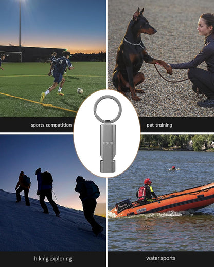 TISUR Loud Emergency Whistles,130db+ Lifeguard Safety Whistle Keychain for Surviva Camping Hiking dog whistle