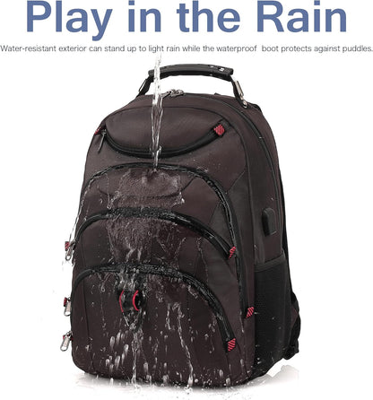 Boavan Laptop Backpack for men, 15.6 inch Laptop Bag with USB Port, Waterproof Travel Work Backpack Purse, Anti-Theft Teacher Nurse Doctor Casual Bookbags Office Business backpack,Coffee