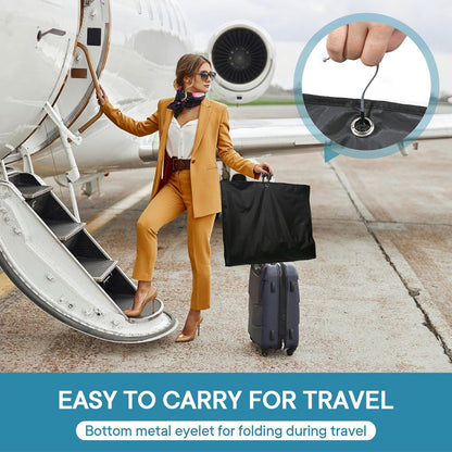 50" Black Garment Bag, Mens Suit Bags for Closet Storage and Travel, Garment Bags for Hanging Clothes, Suit Cover Bags with Zipper for Coats, Dresses, Shirts, 10 Packs