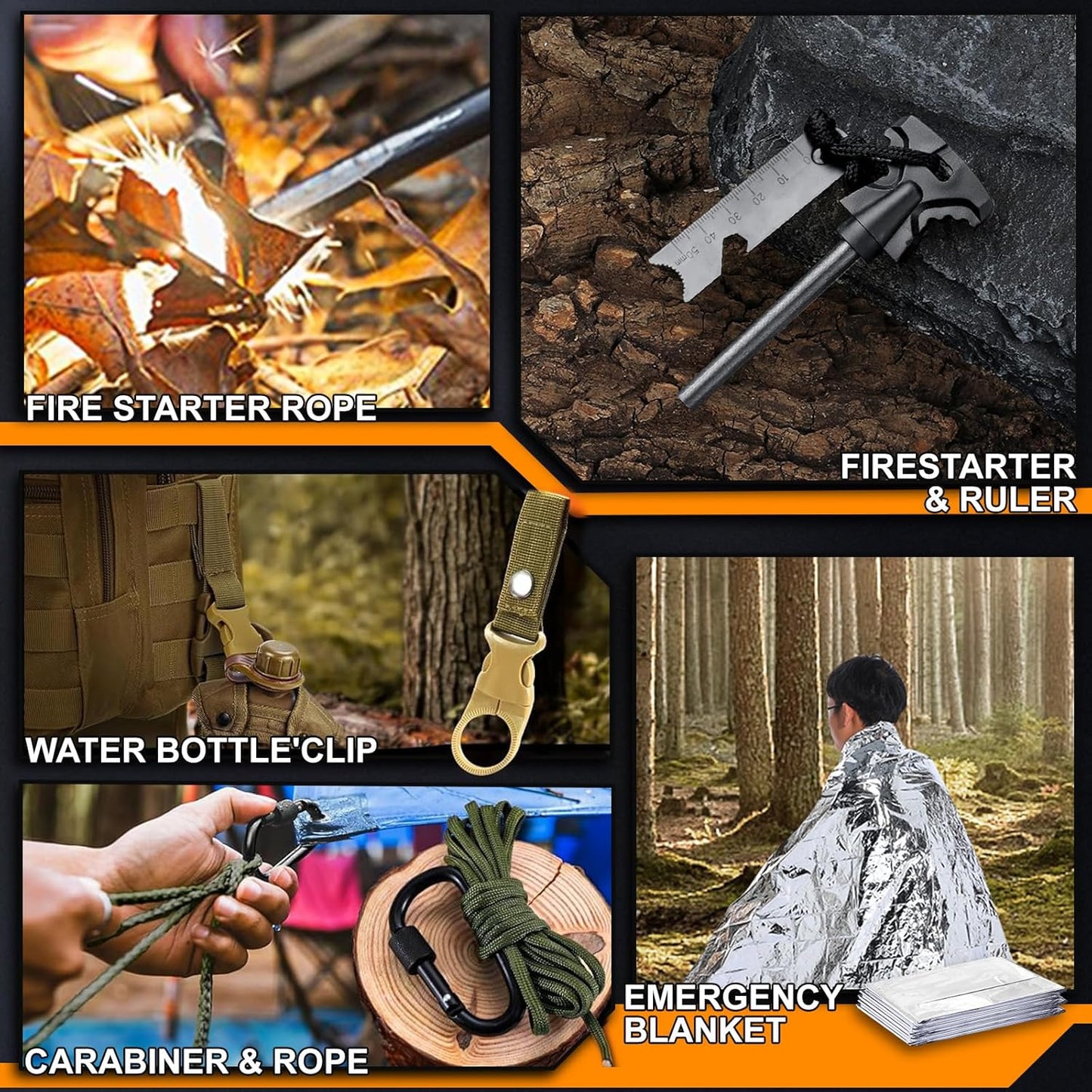 Gifts for Men Dad Him Birthday Christmas Fathers Day, Cool Gadget/Survival Gear and Equipment, Unique Camping Hunting Hiking Outdoor Gear, Gift Idea for Valentines Day Boyfriend Boys Stocking Stuffer