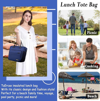 TuErCao Bule Lunch Box for Women Insulated Lunch Bag for Female Adult for Work - Image 6