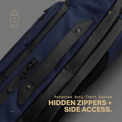 The Frenchie Co. - Work/Travel Speed Backpack - Expandable 23 to 30 liters - Laptop compartment with anti-theft magnetic closure - Ballistic nylon durable construction