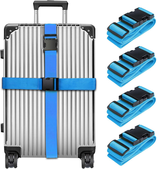 Luggage Straps for Suitcases TSA Approved, Travel Belt Suitcase Belt, Suitcase Straps TSA Approved, Luggage Belt Strap TSA Approved, Travel Straps for Luggage, Luggage Band Bag Straps, Blue
