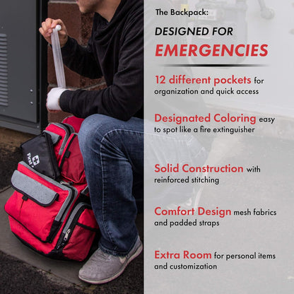 Urban Survival Bug-Out Bag/Go Bag and Disaster Survival Supplies for up to 6 People | Survival Kit for Wildfires, Hurricane, Civil Unrest & More