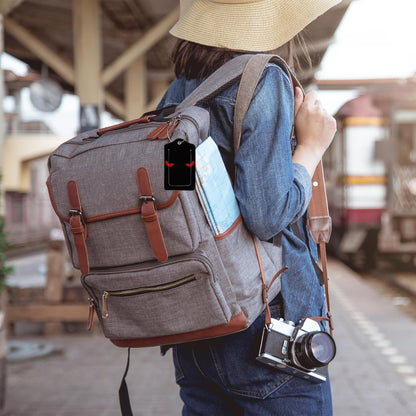 2 Pack Evil Eyes Luggage Tag for Suitcases Green Cat Eyes PU Leather Bag Travel Suitcase ID Identifier Baggage Tags for Women Men Travel