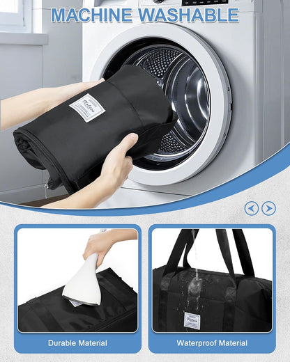 Travel Duffel Bag, Sports Tote Gym Bag, Shoulder Weekender Overnight Bag for Women