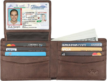 Wallet for Men-Genuine Leather RFID Blocking Bifold Stylish Wallet - Image 4