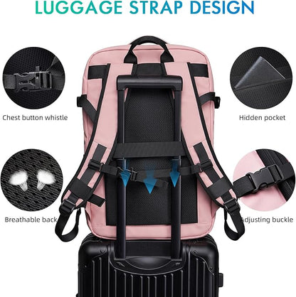 Travel Backpack for Women, 50L Carry On Backpack, Expandable Flight Approved - Image 7