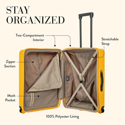 Bric's 28" Expandable Spinner Suitcase - Travel Luggage with TSA-Approved Lock and Hard Shell Exterior - B|Y Ulisse - Mango