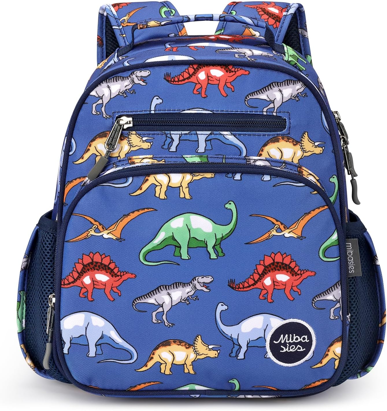 mibasies Toddler Backpack for Boys 2-4: Cute Kids Backpacks Boys - Preschool Kindergarten Backpack - Dinosaur MidnightBlue