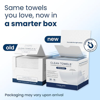 Clean Skin Club Clean Towels XL®, 100% USDA Biobased Face Towel, Disposable - Image 2