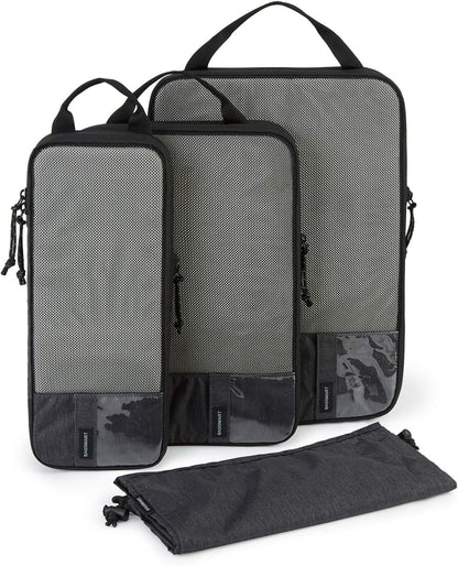 BAGSMART 6 Set Compression Packing Cubes - Lightweight Travel Essentials, Durable Luggage Organizer