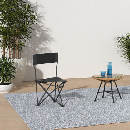 Travel Chair Ultimate Slacker, Quick Folding Tripod Stool with Backrest, Fishing Camping Hiking Chair with Carry Strap, Polyester, Black