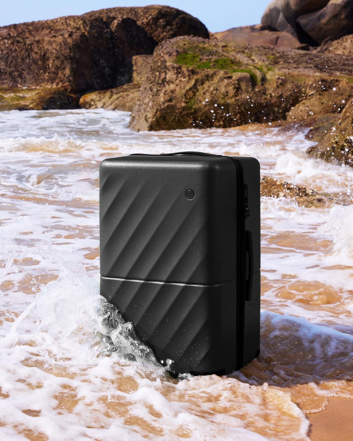 Trunk Luggage 29 Inch, Large Checked Luggage with Double Spinner Wheels, Anti-Burst Zipper, Hard Case PC Suitcase, Lightweight Travel Luggage, TSA Approved (Onyx Black, Hudson)