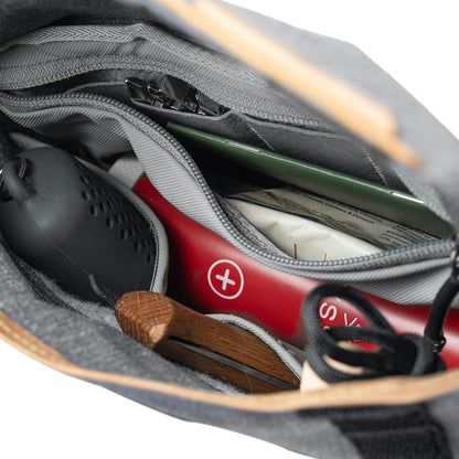 Peak Design Field Pouch V2, Charcoal, 2-in-1 Organizer and Sling Bag, Adjustable Shoulder Strap and Integrated Belt Loops, Weatherproof Nylon Canvas, Organizer Pouch or Carry Bag for Men and Women