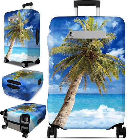 Slohif Luggage Cover for Suitcase Tsa Approved Protector - Luggage Sleeve Large Suit Case Cover Travel Stretch Baggage Case Protective Washable Fit 18-20 Inch Hawaii XS