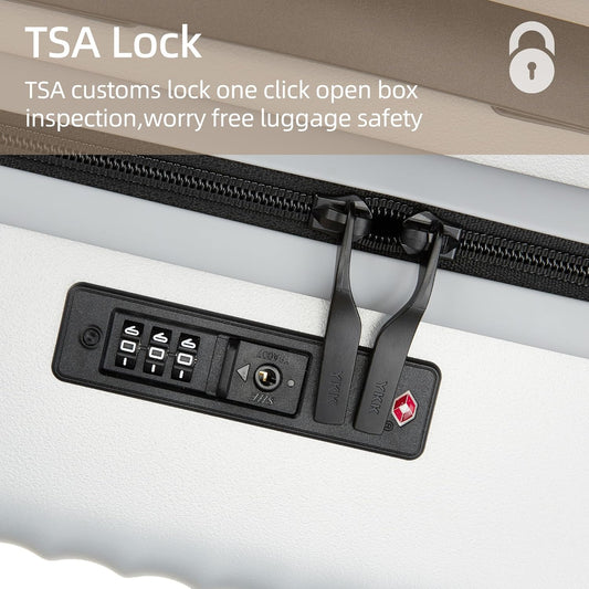 20 Inch Carry on Luggage,Airline Approved 22x14x9 Hard Shell Carry on Suitcase with 360° Spinner Wheels,TSA Lock and Lightweight Hardside Carry-on Luggage for Travel (Silvery, 20 Inch)