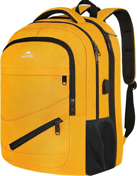MATEIN 18.4 Inch TSA Approved Backpack, Extra Large 50 L Outdoor Carryon Backpack with Seperated Laptop Compartment, Work Travel Daypack with USB Charging Port, Creative Gifts for Men Women