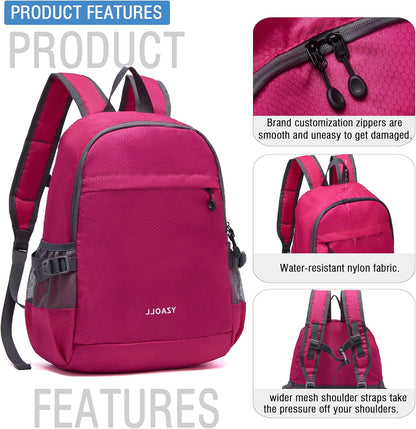 YZAOLL Small Lightweight Packable Hiking Backpack, 20L Hiking Backpack Day Pack for Women Men Travel Camping Vacation,Rose
