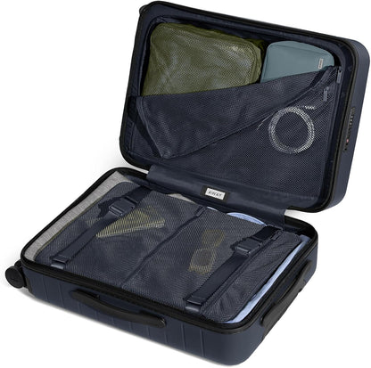 Away Bigger Carry-On Luggage, Lightweight Hardside Large Suitcase with Spinner Wheels, TSA Lock, Airline Approved, Navy Blue