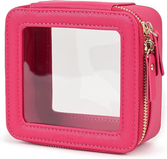 Aveniee Mini Clear Makeup Bag, Small Cosmetic Bags Travel Toiletry Pouch by Aveniee