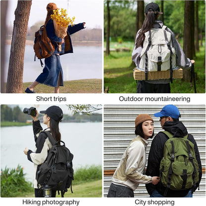 mixi Travel Backpack for Women Men, 18 Inch Carry On Laptop Backpack Flight Approved fits 16'' Laptop, Lightweight Waterproof Hiking Backpack Travel Outdoor Business Casual Daypack, Brown