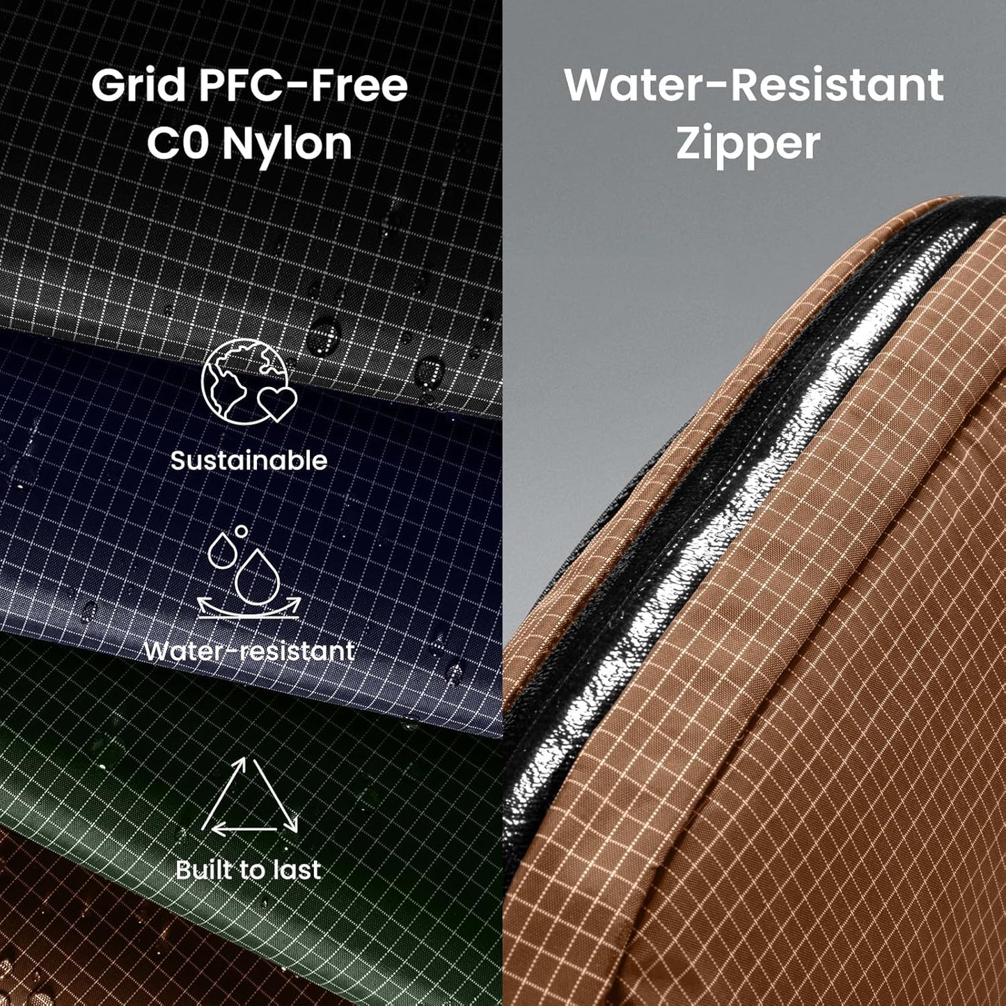 tomtoc Electronics Organizer Travel Case Performance, Water Resistant Bag Cable Tech Pouch Accessories, Carry Storage for Cord, Phone, Cables, Airpods, USB Flash Drive, Daily Items