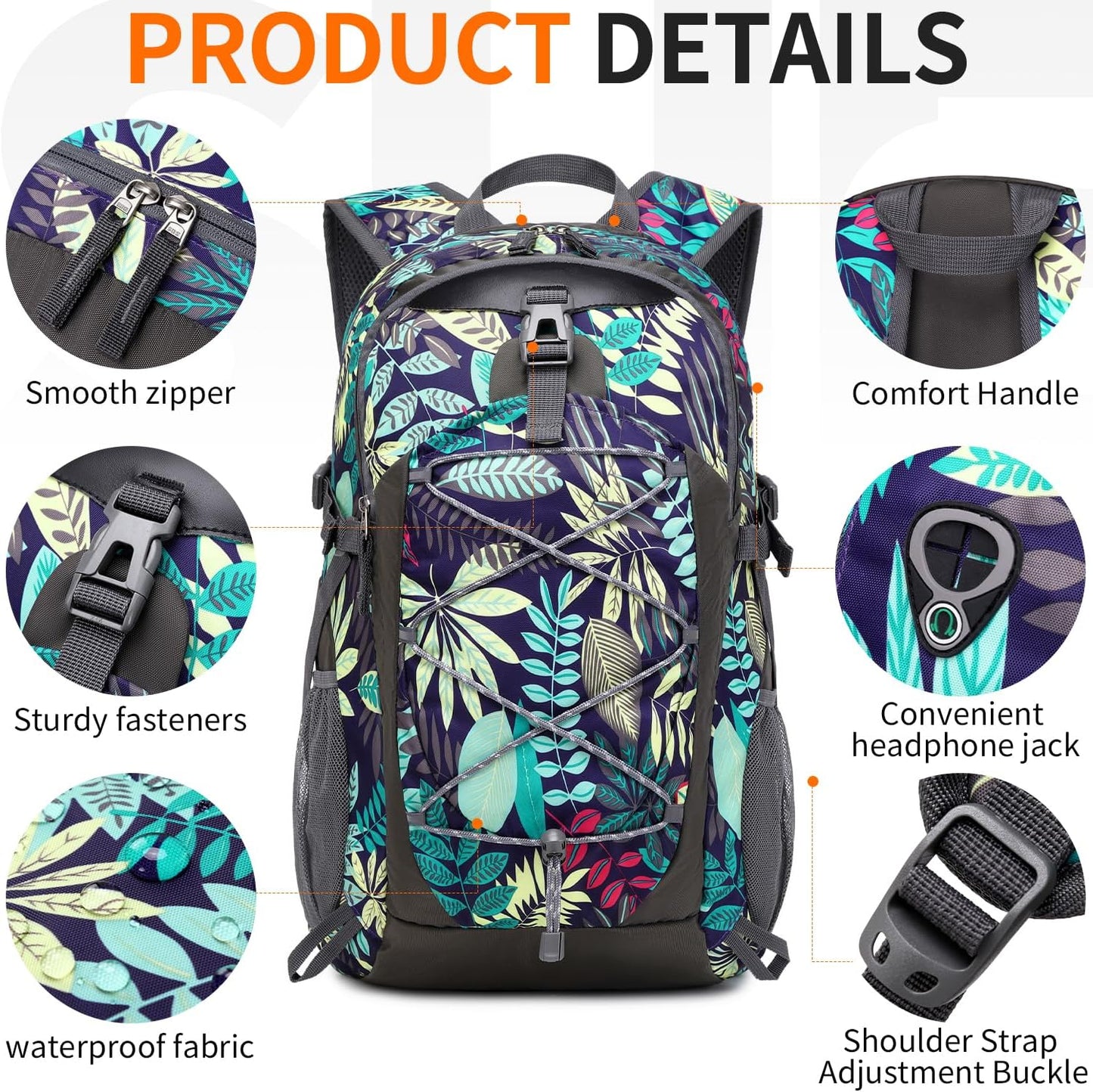 40L Hiking Backpack Lightweight Daypack Waterproof Travel Camping Backpack for Men Women Sport Packable