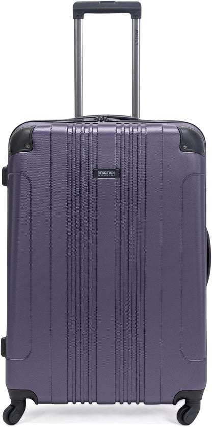 Kenneth Cole REACTION Out of Bounds Lightweight Hardshell 4-Wheel Spinner Luggage, Smokey Purple, 28-Inch Checked