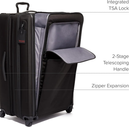 TUMI - Alpha Worldwide Trip Expandable 4-Wheeled Packing Case - Extra Large Design with Zip Expansion Checked Bag - Black
