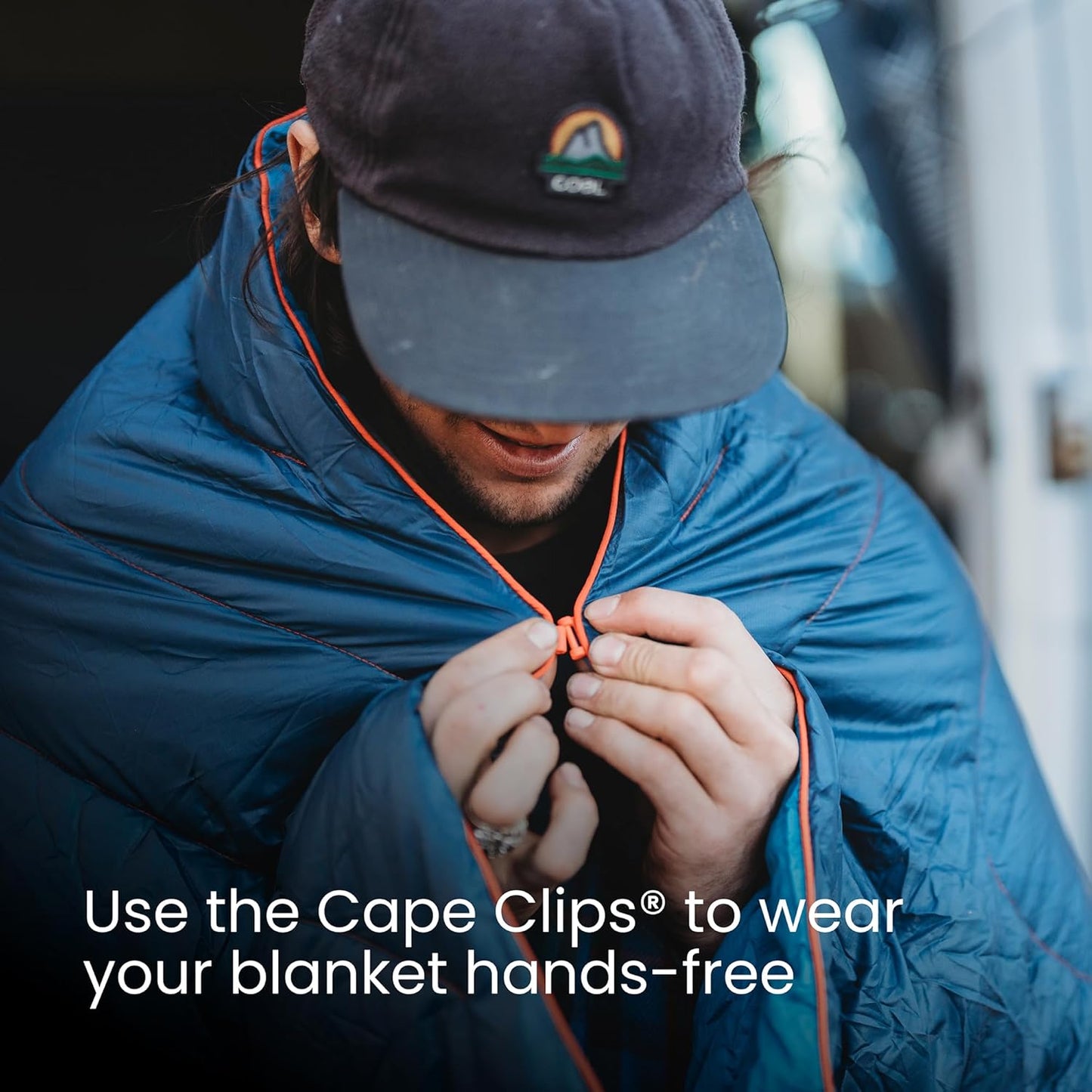 Rumpl Original Puffy Blanket - Warm, Water-Resistant Camping Blanket with 100% Recycled Synthetic Insulation, 52"x75", Original Puffy V2, Teton Glow