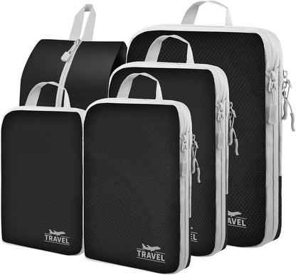 4-Piece Packing Cube Set - Lightweight Luggage Organizers for Travel, Vacation and Suitcases - Durable Accessories with Compression