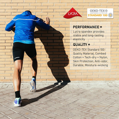 CWVLC Cushioned Compression Sport Quarter Socks for Men Women Youth