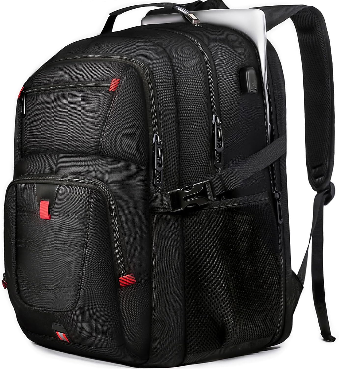 Z-MGKISS Travel Backpack, 50L Extra Large Travel Laptop Backpack, Travel Backpack for Men Women with TSA Airline Approved Bussiness Backpack, Black