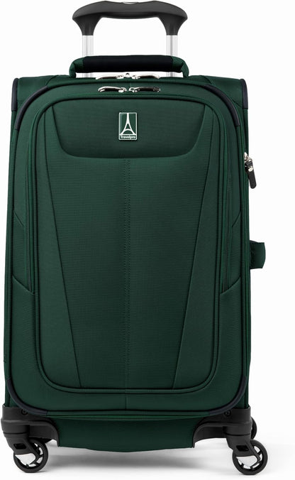 Travelpro Maxlite 5 Softside Expandable Carry-On Luggage with Spinner Wheels, Lightweight, 21-Inch — Forest Green