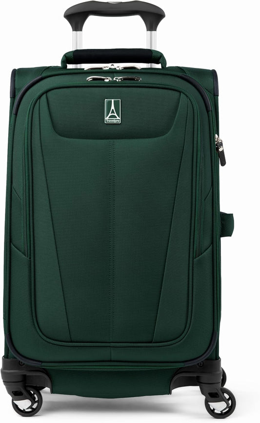 Travelpro Maxlite 5 Softside Expandable Carry-On Luggage with Spinner Wheels, Lightweight, 21-Inch — Forest Green