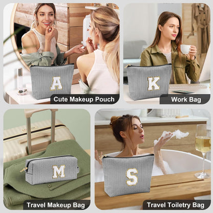 YOOLIFE Personalized Gifts for Women, Cute Travel Makeup Bag Daughter Niece Gifts Cosmetic Bag Skin Care Bag Sister Wife Friend Teacher Engagement Wedding Gifts for Women Mother'S Day Thank You Gift P