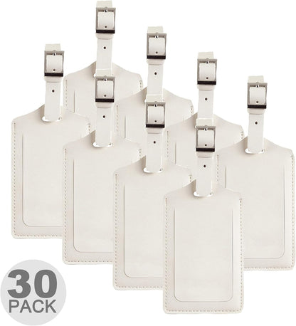 8 Pack Leather Luggage Travel Bag Tags by Travelambo